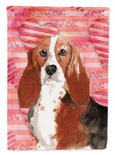Load image into Gallery viewer, Love a Basset Hound Flag Canvas House Size CK1779CHF