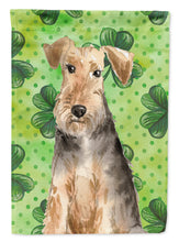 Load image into Gallery viewer, Shamrocks Welsh Terrier Flag Canvas House Size CK1784CHF