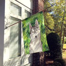 Load image into Gallery viewer, Shamrocks Siberian Husky Flag Canvas House Size CK1787CHF