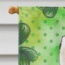 Load image into Gallery viewer, Shamrocks Siberian Husky Flag Canvas House Size CK1787CHF