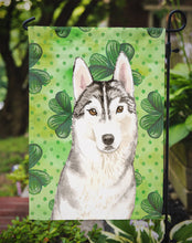 Load image into Gallery viewer, Shamrocks Siberian Husky Garden Flag - Outdoor Decorative Yard Flag CK1787GF