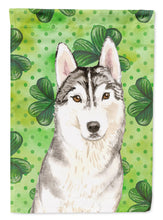 Load image into Gallery viewer, Shamrocks Siberian Husky Garden Flag - Outdoor Decorative Yard Flag CK1787GF