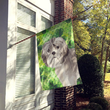 Load image into Gallery viewer, Shamrocks Shih Tzu Puppy Flag Canvas House Size CK1788CHF