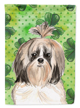 Load image into Gallery viewer, Shamrocks Shih Tzu Flag Canvas House Size CK1789CHF