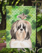 Load image into Gallery viewer, Shamrocks Shih Tzu Garden Flag - Outdoor Decorative Yard Flag CK1789GF