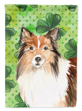 Load image into Gallery viewer, Shamrocks Sheltie Flag Canvas House Size CK1790CHF