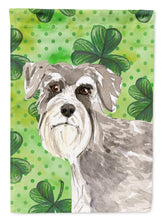Load image into Gallery viewer, Shamrocks Schnauzer #1 Flag Canvas House Size CK1792CHF