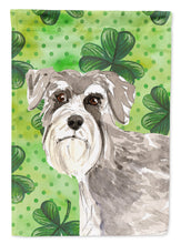 Load image into Gallery viewer, Shamrocks Schnauzer #1 Garden Flag - Outdoor Decorative Yard Flag CK1792GF