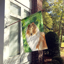 Load image into Gallery viewer, Shamrocks Rough Collie Flag Canvas House Size CK1793CHF