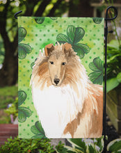 Load image into Gallery viewer, Shamrocks Rough Collie Garden Flag - Outdoor Decorative Yard Flag CK1793GF