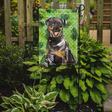 Load image into Gallery viewer, Shamrocks Rottweiler Garden Flag - Outdoor Decorative Yard Flag CK1794GF