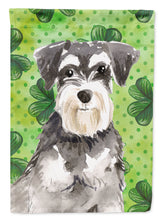 Load image into Gallery viewer, Shamrocks Schnauzer #2 Garden Flag - Outdoor Decorative Yard Flag CK1796GF