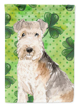 Load image into Gallery viewer, Shamrocks Lakeland Terrier Garden Flag - Outdoor Decorative Yard Flag CK1799GF