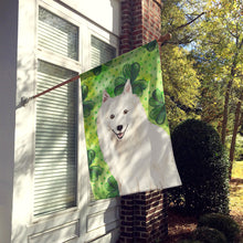 Load image into Gallery viewer, Shamrocks Japanese Spitz Flag Canvas House Size CK1801CHF