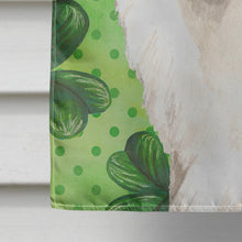 Load image into Gallery viewer, Shamrocks Japanese Spitz Flag Canvas House Size CK1801CHF