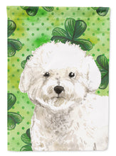 Load image into Gallery viewer, Shamrocks Bichon Frise Flag Canvas House Size CK1814CHF