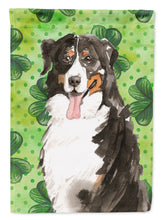 Load image into Gallery viewer, Shamrocks Bernese Mountain Dog Flag Canvas House Size CK1815CHF