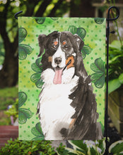 Load image into Gallery viewer, Shamrocks Bernese Mountain Dog Garden Flag - Outdoor Decorative Yard Flag CK1815GF