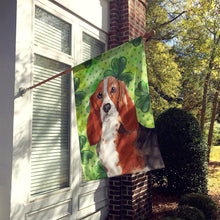 Load image into Gallery viewer, Shamrocks Basset Hound Flag Canvas House Size CK1816CHF