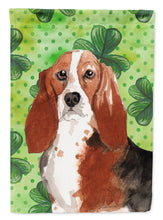Load image into Gallery viewer, Shamrocks Basset Hound Flag Canvas House Size CK1816CHF