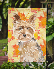 Load image into Gallery viewer, Fall Leaves Yorkie Yorkshire Terrier Garden Flag - Outdoor Decorative Yard Flag CK1817GF