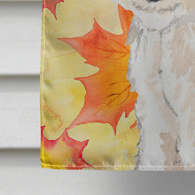 Load image into Gallery viewer, Fall Leaves Fox Terrier Flag Canvas House Size CK1818CHF