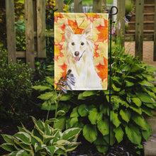 Load image into Gallery viewer, Fall Leaves White Collie Garden Flag - Outdoor Decorative Yard Flag CK1819GF