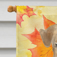 Load image into Gallery viewer, Fall Leaves Welsh Terrier Flag Canvas House Size CK1821CHF