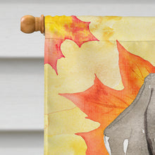 Load image into Gallery viewer, Fall Leaves Weimaraner Flag Canvas House Size CK1822CHF