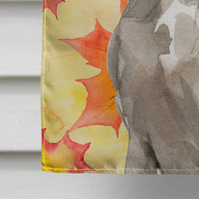Load image into Gallery viewer, Fall Leaves Weimaraner Flag Canvas House Size CK1822CHF