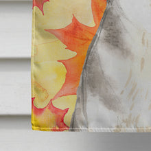 Load image into Gallery viewer, Fall Leaves Siberian Husky Flag Canvas House Size CK1824CHF