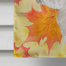 Load image into Gallery viewer, Fall Leaves Shih Tzu Puppy Flag Canvas House Size CK1825CHF