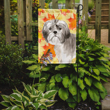 Load image into Gallery viewer, Fall Leaves Shih Tzu Puppy Garden Flag - Outdoor Decorative Yard Flag CK1825GF