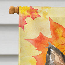 Load image into Gallery viewer, Fall Leaves Sheltie Flag Canvas House Size CK1827CHF