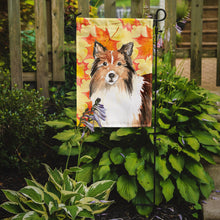 Load image into Gallery viewer, Fall Leaves Sheltie Garden Flag - Outdoor Decorative Yard Flag CK1827GF