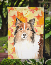 Load image into Gallery viewer, Fall Leaves Sheltie Garden Flag - Outdoor Decorative Yard Flag CK1827GF