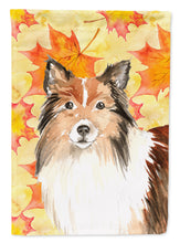 Load image into Gallery viewer, Fall Leaves Sheltie Garden Flag - Outdoor Decorative Yard Flag CK1827GF
