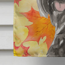 Load image into Gallery viewer, Fall Leaves Scottish Terrier Flag Canvas House Size CK1828CHF
