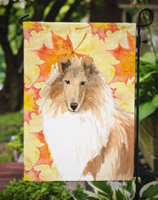 Load image into Gallery viewer, Fall Leaves Rough Collie Garden Flag - Outdoor Decorative Yard Flag CK1830GF