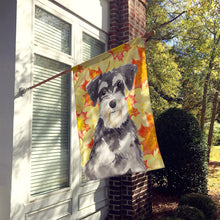 Load image into Gallery viewer, Fall Leaves Schnauzer #2 Flag Canvas House Size CK1833CHF