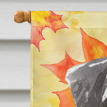 Load image into Gallery viewer, Fall Leaves Schnauzer #2 Flag Canvas House Size CK1833CHF