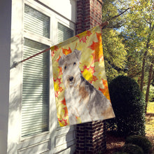 Load image into Gallery viewer, Fall Leaves Lakeland Terrier Flag Canvas House Size CK1836CHF