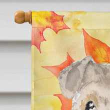 Load image into Gallery viewer, Fall Leaves Lakeland Terrier Flag Canvas House Size CK1836CHF