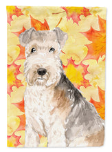 Load image into Gallery viewer, Fall Leaves Lakeland Terrier Garden Flag - Outdoor Decorative Yard Flag CK1836GF