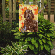 Load image into Gallery viewer, Fall Leaves Labradoodle Garden Flag - Outdoor Decorative Yard Flag CK1837GF