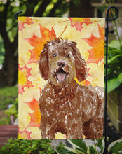 Load image into Gallery viewer, Fall Leaves Labradoodle Garden Flag - Outdoor Decorative Yard Flag CK1837GF