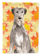 Load image into Gallery viewer, Fall Leaves Irish Wolfhound Garden Flag - Outdoor Decorative Yard Flag CK1839GF