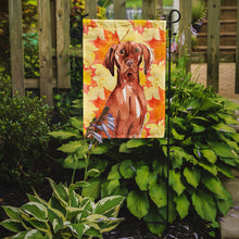 Load image into Gallery viewer, Fall Leaves Vizsla Garden Flag - Outdoor Decorative Yard Flag CK1840GF