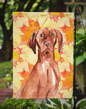 Load image into Gallery viewer, Fall Leaves Vizsla Garden Flag - Outdoor Decorative Yard Flag CK1840GF