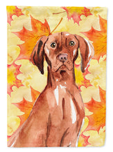 Load image into Gallery viewer, Fall Leaves Vizsla Garden Flag - Outdoor Decorative Yard Flag CK1840GF